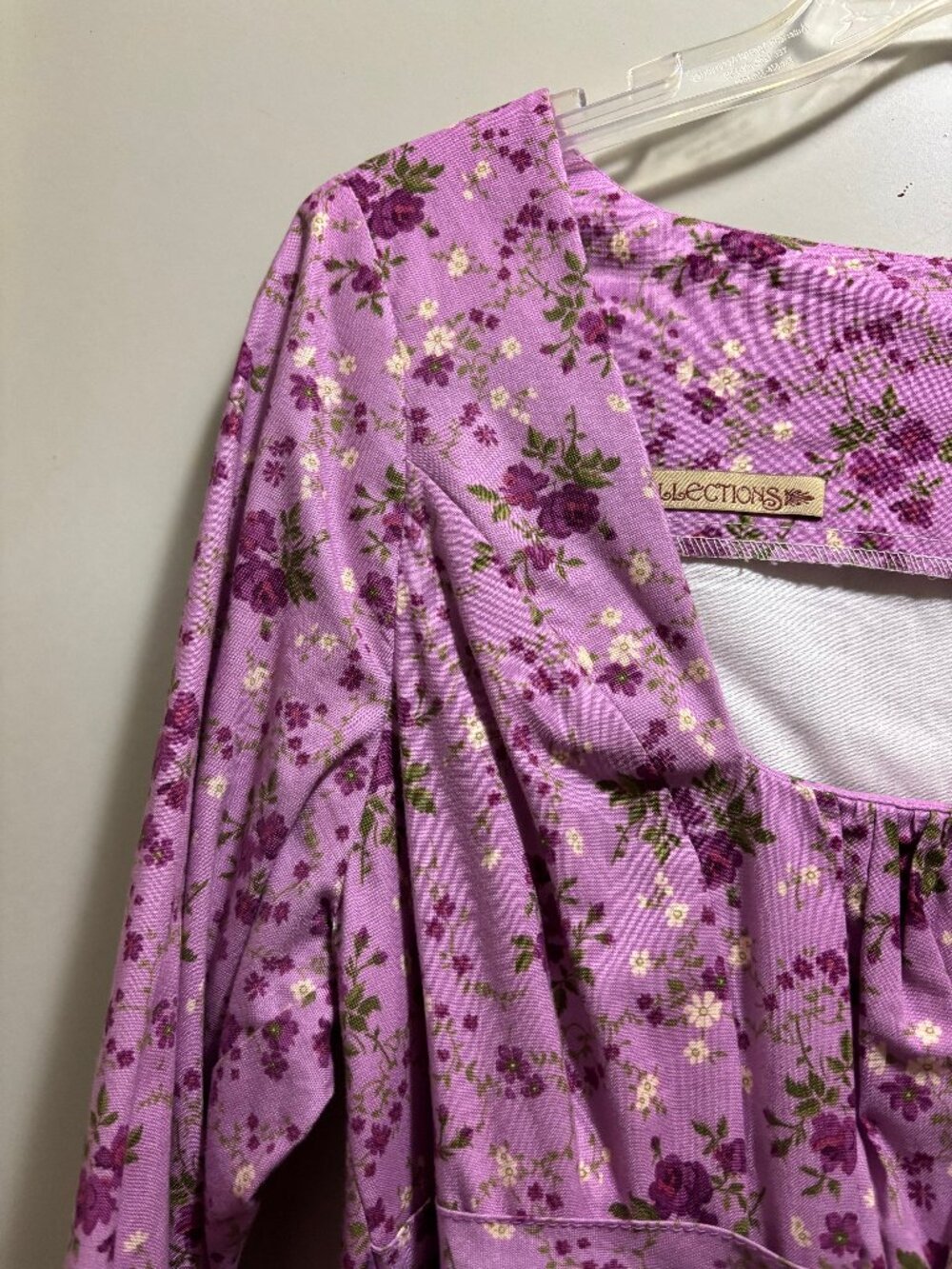 Lavender floral day dress - Regency, Bridgerton, Austen, Halloween - size M